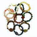  Assorted Gemstone Finger Bead Ring Rosaries (10 pc) 