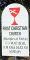  Single Sided Christian Church or School Post Road Sign 