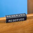  Curved Pew Reserved Sign 