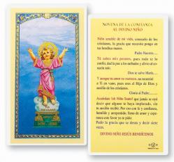  \"DIVINO NINO-NOVENA CONFIANZA\" Laminated Prayer/Holy Card (25 pc) 