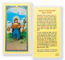  \"ORACION A SANTO NINO DE ATOCHA\" Laminated Prayer/Holy Card (25 pc) 