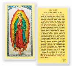  \"N.S. DE GUADALUPE\" Laminated Prayer/Holy Card (25 pc) 