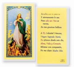  \"ORACION A LA VIRGEN MARIA\" Laminated Prayer/Holy Card (25 pc) 