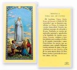  \"Novena a Nuestra Señora De Fatima\" Laminated Prayer/Holy Card (25 pc) 