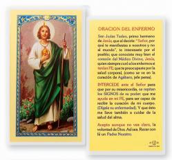  \"SAN JUDAS-ORACION DEL ENFERMO\" Laminated Prayer/Holy Card (25 pc) 