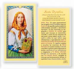  \"ORACION A SANTA DYMPHNA\" Laminated Prayer/Holy Card (25 pc) 