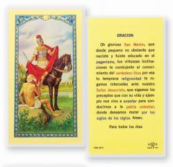  \"ORACION A SAN MARTIN CABALLERO\" Laminated Prayer/Holy Card (25 pc) 