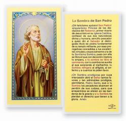  \"LA SOMBRA DE SAN PEDRO\" Laminated Prayer/Holy Card (25 pc) 