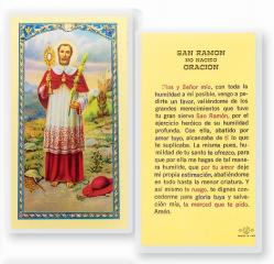  \"ORACION A SAN RAMON NONATO\" Laminated Prayer/Holy Card (25 pc) 