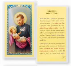  \"ORACION A SAN CAYETANO\" Laminated Prayer/Holy Card (25 pc) 