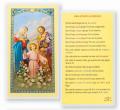  "ORACION DE LOS ESPOSOS-SAG.FAM" Laminated Prayer/Holy Card (25 pc) 