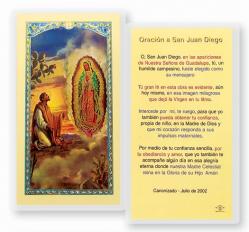  \"SAINT JUAN DIEGO\" Laminated Prayer/Holy Card (25 pc) 