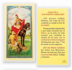  \"ORACION A SAN MARTIN CABALLERO\" Laminated Prayer/Holy Card (25 pc) 