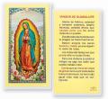  "VIRGEN DE GUADALUPE MADRE" Laminated Prayer/Holy Card (25 pc) 