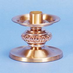  Combination Finish Bronze Altar Candlestick: 7020 Style - 1 1/2\" Socket 