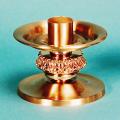  Combination Finish Bronze Altar Candlestick: 7130 Style - 4" Ht 