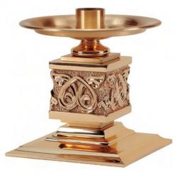  Combination Finish Bronze Altar Candlestick: 9035 Style - 7\" Ht 
