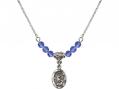  St. Michael the Archangel Birthstone Necklace Available in 15 Colors 