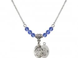 Scapular Medal Birthstone Necklace Available in 15 Colors 