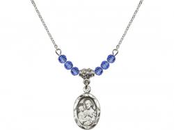  St. Joseph Medal Birthstone Necklace Available in 15 Colors 