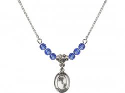  First Penance Medal Birthstone Necklace Available in 15 Colors 