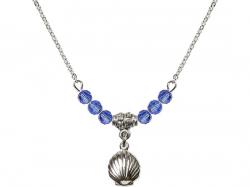  Shell Medal Birthstone Necklace Available in 15 Colors 