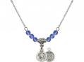  St. Benedict Medal Birthstone Necklace Available in 15 Colors 