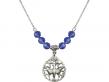  5-Way Medal Birthstone Necklace Available in 15 Colors 