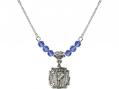  St. Florian Medal Birthstone Necklace Available in 15 Colors 