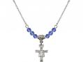  San Damiano Crucifix Medal Birthstone Necklace Available in 15 Colors 