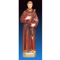  St. Francis of Assisi Statue in Poly-Vinyl Resin, 32\"H 