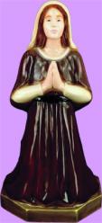  St. Bernadette Kneeling Statue - Indoor/Outdoor Vinyl Composition, 16\"H 