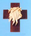  Head of Christ in Carved Wood for Church & Home - 10" 