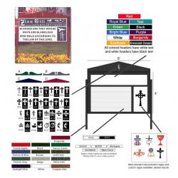  \"Crown Guardian\" Single or Double Face Outdoor Church Sign With Vandel Guard 
