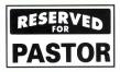  Reserved Visitor Parking Only Church or School Post Road Sign 