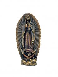  Our Lady of Guadalupe Statue - Cold Cast Bronze, 9.5\"H 