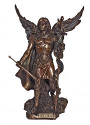  St. Gabriel the Archangel Statue - Cold Cast Bronze, 9\"H 