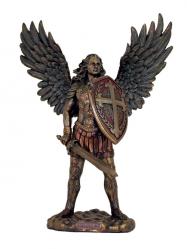  St. Michael the Archangel Statue Without the Devil - Cold Cast Bronze, 11\"H 