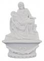  Pieta Font Standing or Hanging In White, 8" 
