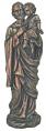  St. Joseph w/Child - Cold Cast Bronze, 11"H 