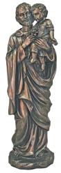  St. Joseph w/Child - Cold Cast Bronze, 11\"H 