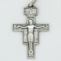  Sterling Silver Matte Finish Large Saint Damian Crucifix 