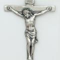  Sterling Silver Extra Large Matte Finish Gothic Crucifix 