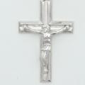  Sterling Silver Rhodium Plated Large Ornate Crucifix 