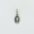 Sterling Silver Tiny Oval Miraculous Medal - Latin Text 