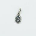  Sterling Silver Tiny Oval Saint Christopher Medal 