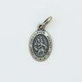  Sterling Silver Small Oval Saint Christopher Medal 