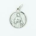  Sterling Silver Medium Round Saint Catherine Of Siena Medal 