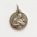  Sterling Silver Medium Round Saint Francis Of Assisi Medal 
