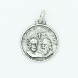  Sterling Silver Medium Round Holy Trinity Medal 